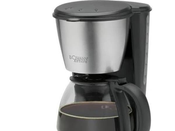Bomann KA 1369 CB, droppkaffebryggare, 1,5 L, malet kaffe, 900 W, svart, rostfritt stål