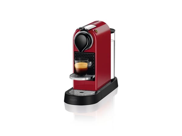 Krups Nespresso CitiZ XN741510 - Kaffemaskin - 19 bar - Kirsebærrød