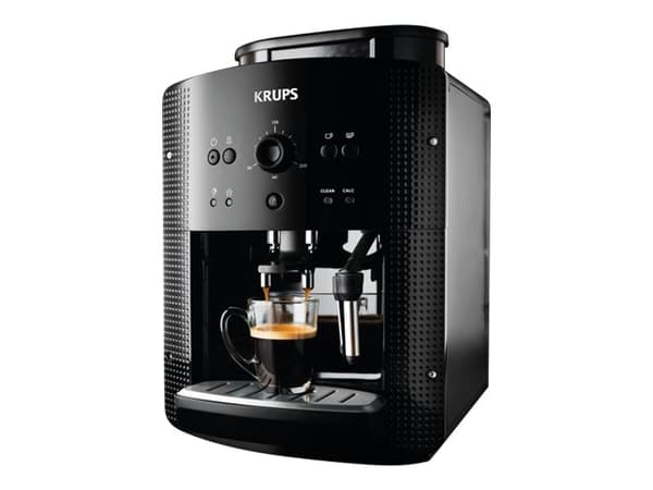 Krups Essential EA810B70 - Automatisk kaffekokare med mjölkskummare - 15 bar - grå