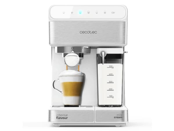 Cecotec Power Instant-ccino 20 Touch, Espressomaskin, 1,4 l, Malt kaffe, 1350 W, Rustfritt stål, Hvit