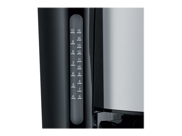 SEVERIN KA 4826 - Kaffemaskin - 10 kopper - børstet rustfritt stål / svart
