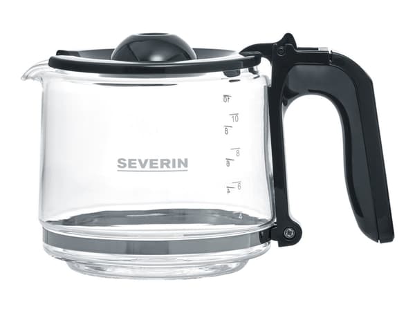 SEVERIN KA 4826 - Kaffemaskin - 10 kopper - børstet rustfritt stål / svart