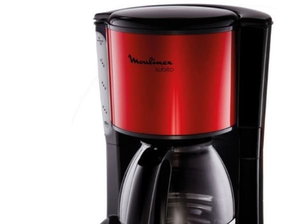 Moulinex Subito, Kaffebrygger (drypp), 1,25 l, Malt kaffe, Sort, Rød