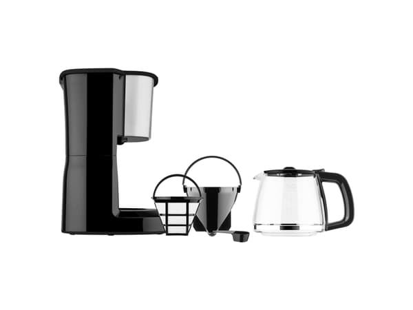Sencor SCE 3050SS, drypp kaffetrakter, 1,25 L, malt kaffe, 1000 W, svart