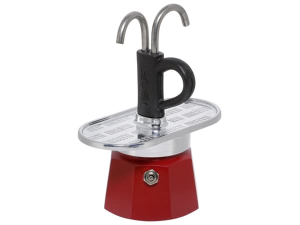Bialetti Mini Express Kandinsky, Mokabryggare, Blå, Silver, Gjuten aluminium, 2 koppar, 90 ml, 1 styck