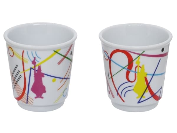 Bialetti Mini Express Kandinsky, Mokabryggare, Blå, Silver, Gjuten aluminium, 2 koppar, 90 ml, 1 styck