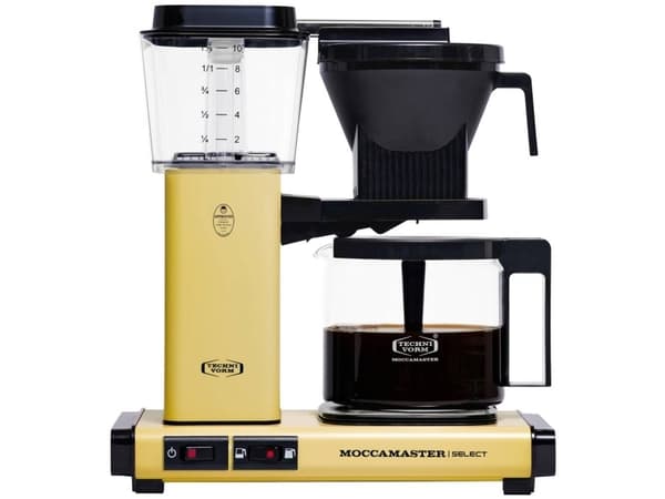 Moccamaster KBG Select Pastel Yellow, Yhdistelmäkahvinkeitin, 1,25 L, Jauhettu kahvi, 1520 W, Keltainen