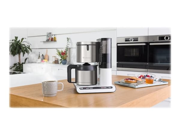 Bosch Styline TKA8A681 - Kaffemaskine - 8 kopper kaffe - 12 kopper te - hvid
