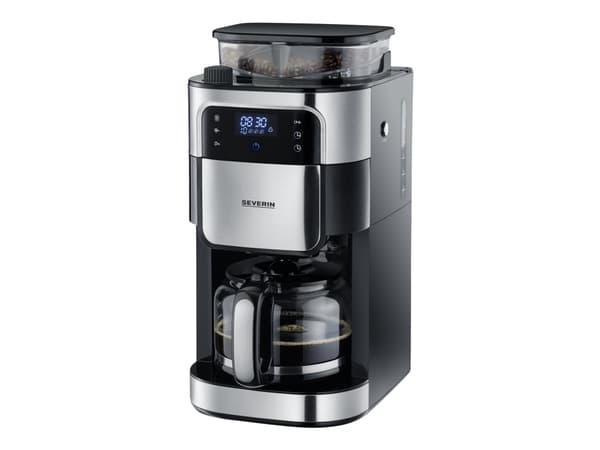 SEVERIN KA 4813 - Kaffemaskin - 10 koppar - borstat stål/svart