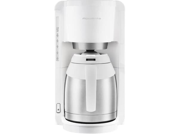 Rowenta CT3811, Droppande kaffebryggare, 1,25 l, Malat kaffe, 850 W, Rostfritt stål, Vit