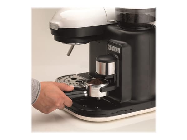 Ariete Moderna 1318 - Kaffemaskin med melkeskummer - 15 bar - hvit