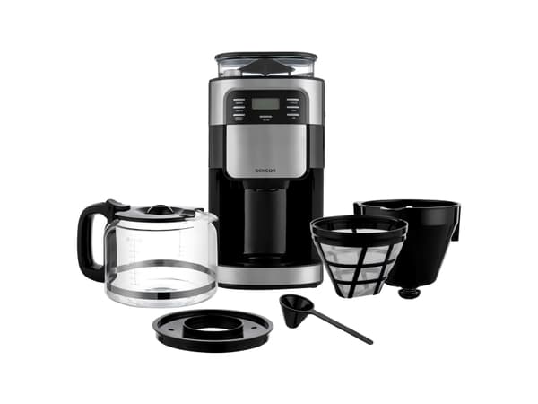 Sencor SCE 7000BK, Kaffebrygger (drypp), 1,5 l, Kaffe bønner, Malt kaffe, Innebygd kaffekvern, 900 W, Sort