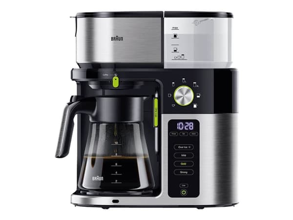 Braun MultiServe KF 9050 BK - Kaffemaskin - 10 koppar - rostfritt stål/svart