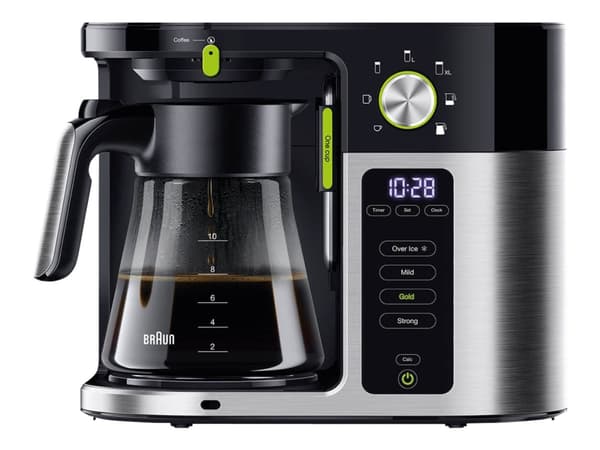 Braun MultiServe KF 9050 BK - Kaffemaskin - 10 koppar - rostfritt stål/svart
