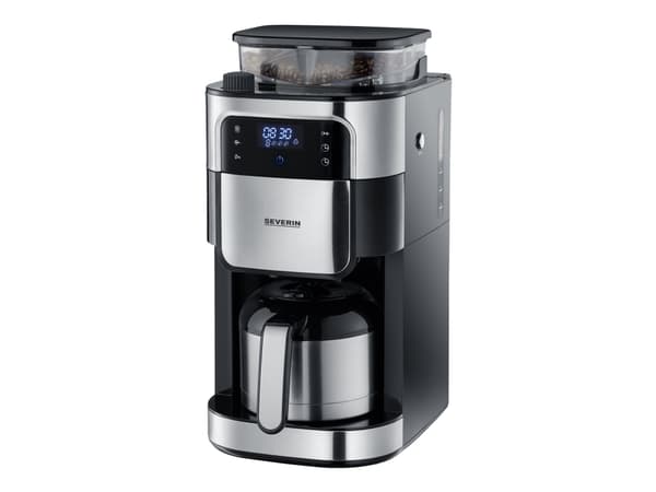 SEVERIN KA 4814 - Kaffemaskin - 8 kopper - børstet rustfritt stål / svart