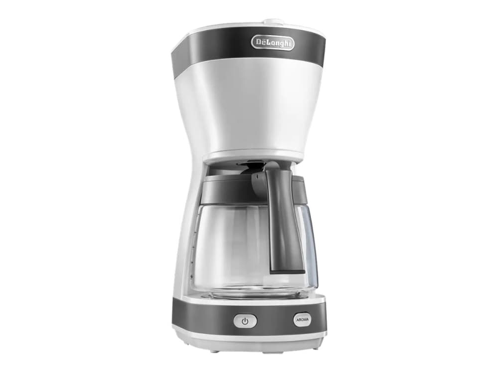 DeLonghi Piccolo ICM 16210.WS, Droppande kaffebryggare, 1,25 l, 1000 W, Silver, Vit