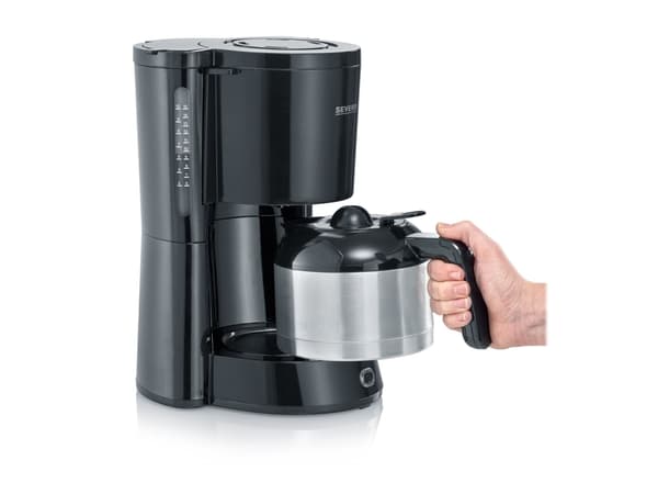 SEVERIN KA 4835 Type - Kaffemaskin - 8 koppar - borstat stål/svart