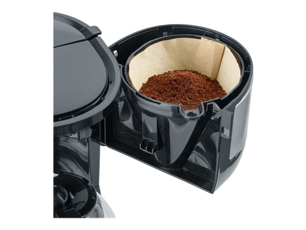 SEVERIN KA 4808 - Kaffemaskin - 4 kopper - børstet rustfritt stål / svart