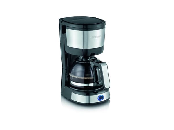 SEVERIN KA 4808 - Kaffemaskin - 4 kopper - børstet rustfritt stål / svart