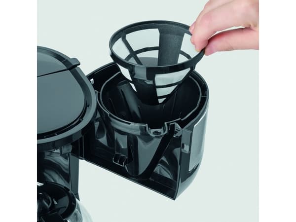 SEVERIN KA 4808 - Kaffemaskin - 4 kopper - børstet rustfritt stål / svart