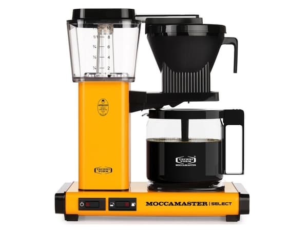 Moccamaster KBG Select Yellow Pepper, Droppande kaffebryggare, 1,25 l, Malat kaffe, 1520 W, Svart, Gul