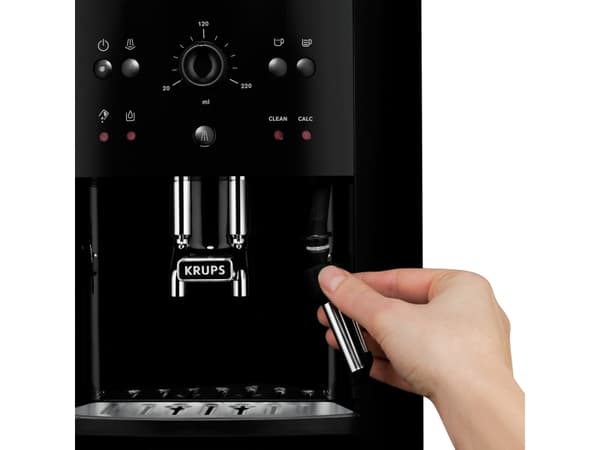 Krups Arabica EA8110, Espressomaskin, 1,7 l, Kaffebönor, Inbyggd kvarn, 1450 W, Svart