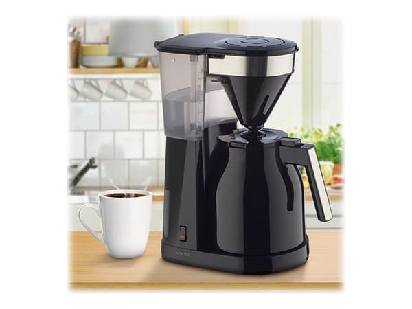 Melitta EasyTop Therm - Kaffemaskin - 12 koppar - svart/silver