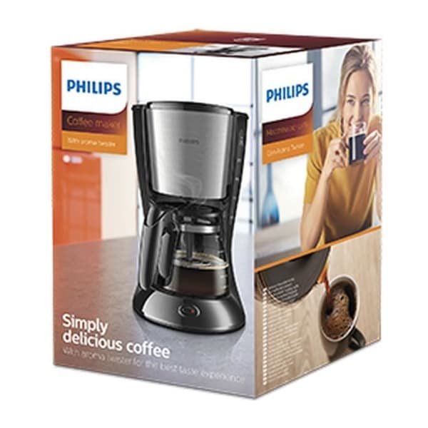 Filterkaffebryggare PHILIPS Daily HD7462 / 20 - Svart och rostfritt stål