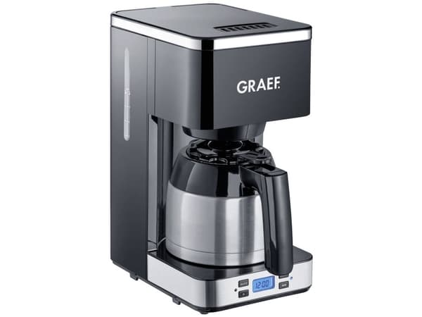 Graef FK512EU, Droppande kaffebryggare, 1 l, Malat kaffe, Svart, Rostfritt stål