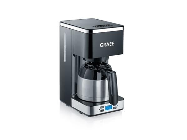 Graef FK512EU, Droppande kaffebryggare, 1 l, Malat kaffe, Svart, Rostfritt stål
