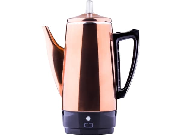 C3 Basic Percolator, Sähköperkolaattori, 1,8 L, Jauhettu kahvi, 875 W, Ruostumaton teräs