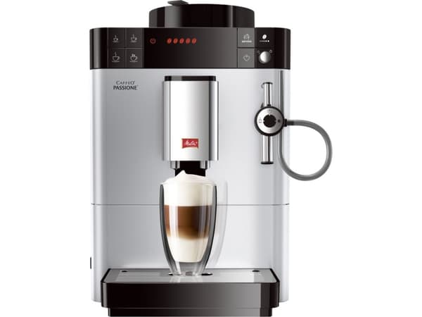 Melitta Caffeo Passione, Espressomaskin, 1,2 l, Kaffe bønner, Malt kaffe, Innebygd kaffekvern, 1400 W, Sølv