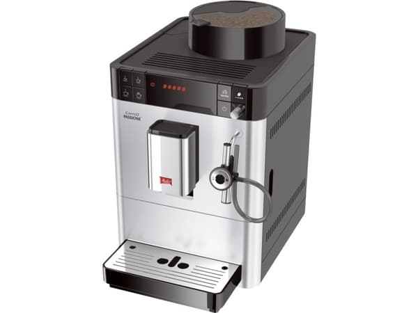 Melitta Caffeo Passione, Espressomaskin, 1,2 l, Kaffe bønner, Malt kaffe, Innebygd kaffekvern, 1400 W, Sølv