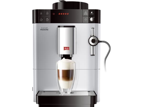 Melitta Caffeo Passione, Espressomaskin, 1,2 l, Kaffe bønner, Malt kaffe, Innebygd kaffekvern, 1400 W, Sølv