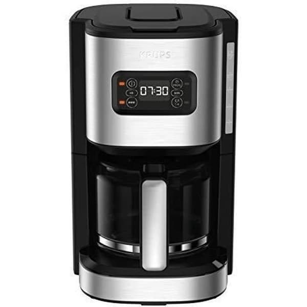 Krups Excellence elektrisk kaffebryggare i rostfritt stål 1,25 L Programmerbar 24-timmarsväljare Bryggkraft 1/4 kopp Funktion Auto-avstängning efter