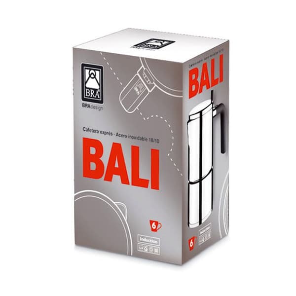 Italiensk kaffebryggare - BRA - Bali - 18/10 rostfritt stål - 10 koppar - Induktionskompatibel