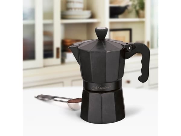 Maestro 6 kupin kahvinkeitin MR-1666-6-BLACK musta