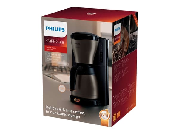 Philips Café Gaia HD7547 - Kaffemaskin - 12 koppar - titan