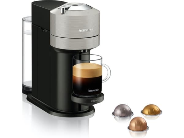 Krups Nespresso Vertuo Next XN910B10WP - Kaffemaskin - ljusgrå