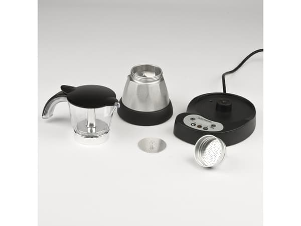 Girmi MC2306, Elektrisk kaffetrakter, Malt kaffe, 400 W, Sort, Rustfritt stål, Gjennomsiktig