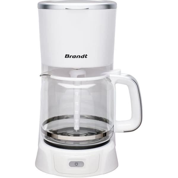 Elektrisk kaffebryggare - BRANDT - CAF1318S - Vit och Silver - 1,8 L - 1100 W - 18 koppar