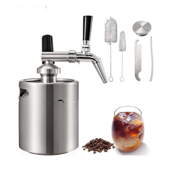 Nitrokoldbryg Kaffemaskine - 2L Kapacitet, Praktisk Hane & Bærbar Design