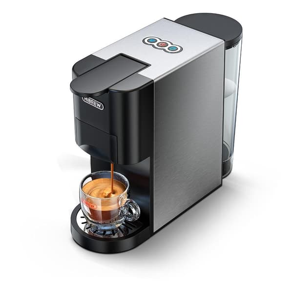 HiBREW Kaffemaskine 4i1 Multi-kapsel Espresso Dolce, Nespresso og flere.