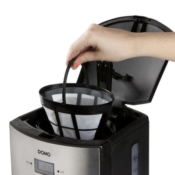 DOMO filterkaffebryggare - Modell DO473K - Kapacitet 1,8L - 1000W - Grå