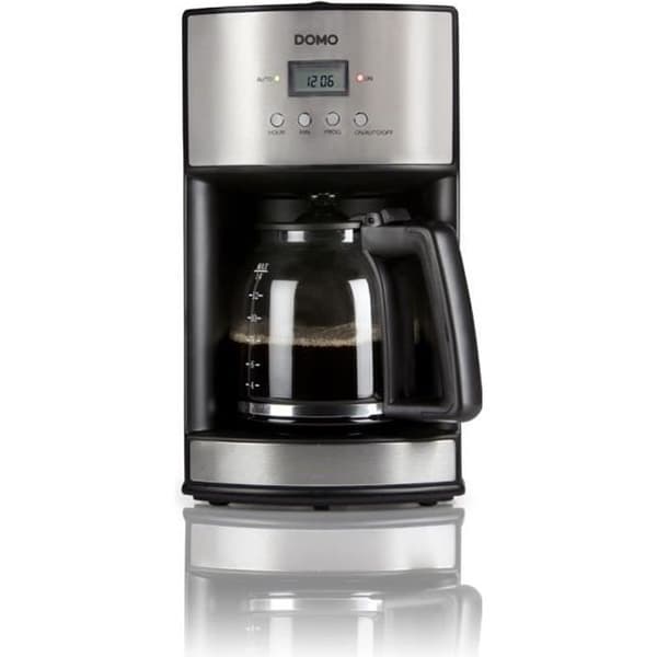 DOMO filterkaffebryggare - Modell DO473K - Kapacitet 1,8L - 1000W - Grå