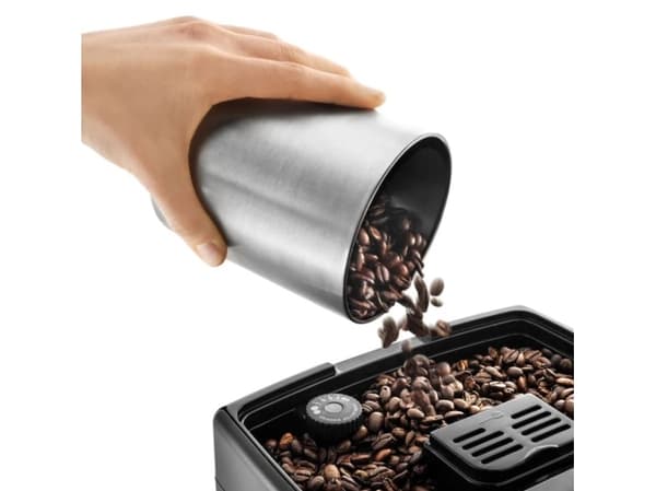 De’Longhi ECAM350.50.SB, Espressomaskin, 1,8 l, Kaffebönor, Inbyggd kvarn, 1450 W, Svart, Silver