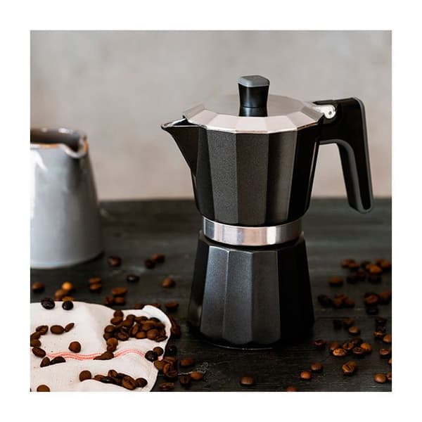 "Cafékanna - BRA - Black Edition - 6 koppar - Induktionskompatibel - Aluminium"