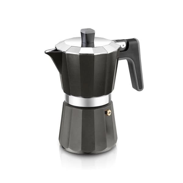 "Cafékanna - BRA - Black Edition - 6 koppar - Induktionskompatibel - Aluminium"