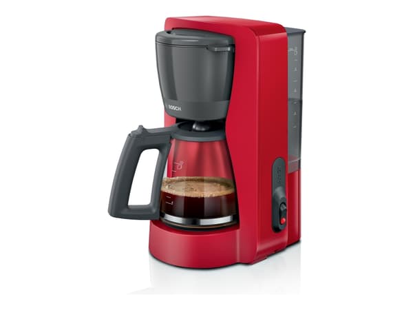 Bosch MyMoment TKA2M114 - Kaffemaskin - 14 koppar - djup röd/svart grå