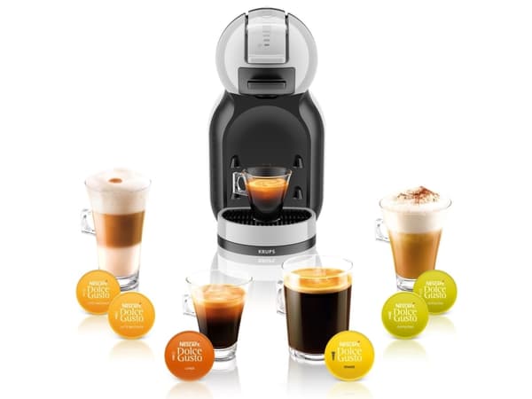 Krups Mini Me KP123, Kapseldrevet kaffemaskin, 0,8 l, Kaffe kapsyl, 1500 W, Sort, Rustfritt stål